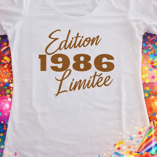 T.shirt personnalisé "anniversaire année"