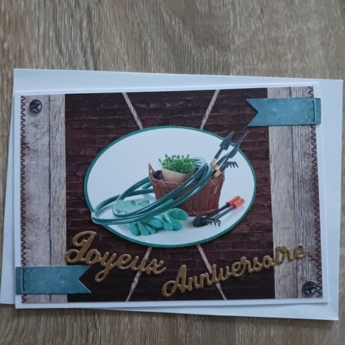 Carte anniversaire "jardinage"