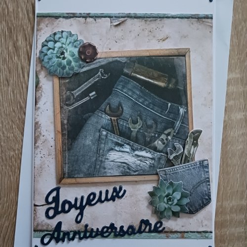 Carte anniversaire "jeans" homme