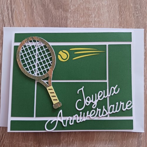 Carte anniversaire "tennis"