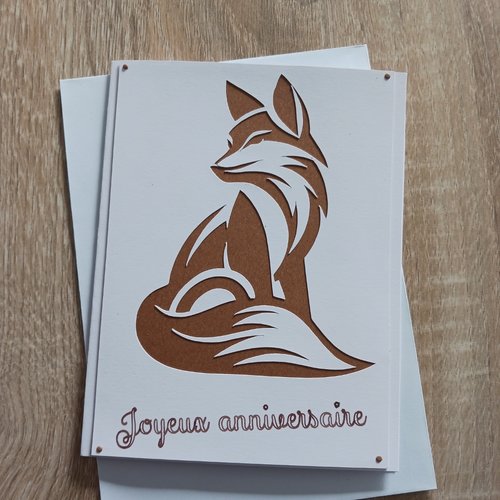 Carte anniversaire "renard"