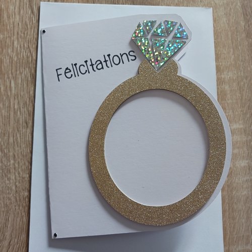 Carte mariage "bague" à personnaliser