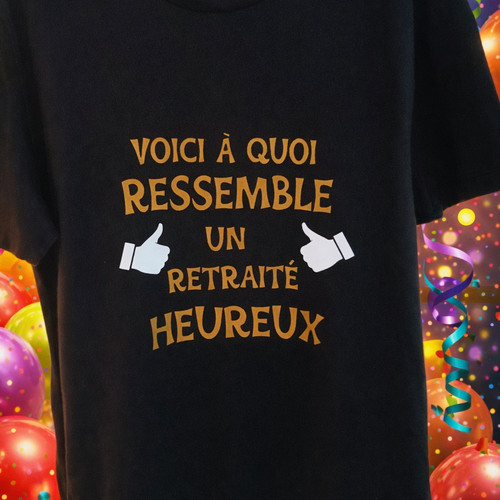 T.shirt personnalisé "retraite" homme