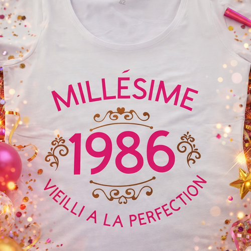 T.shirt personnalisé "anniversaire année"