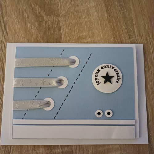 Carte anniversaire ado "converse"