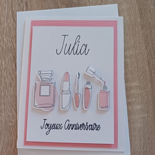 Carte anniversaire ado "girly"