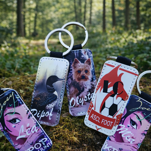 Porte clés à personnaliser en similicuir