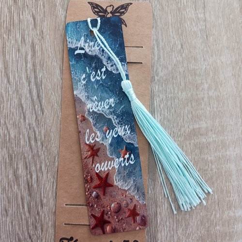 Marque page métal "plage"