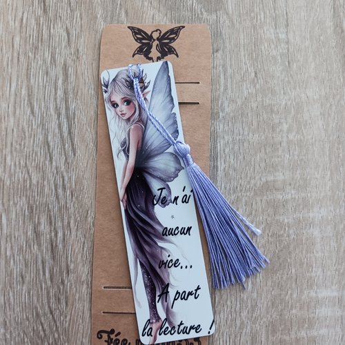 Marque page métal "fée"