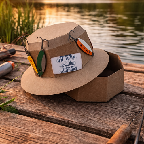 Boite cadeau "chapeau de pêcheur"