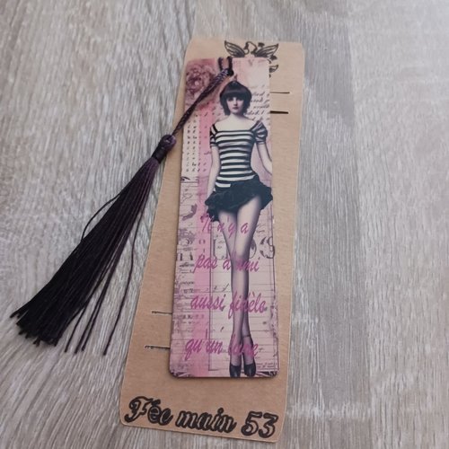 Marque page métal "femme"