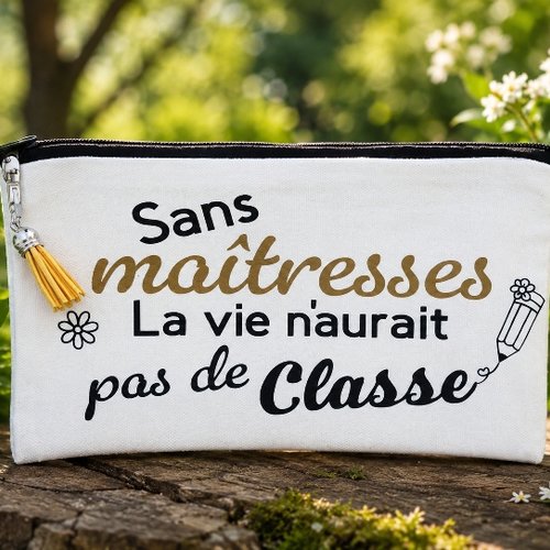 Trousse en tissu "maitresse"
