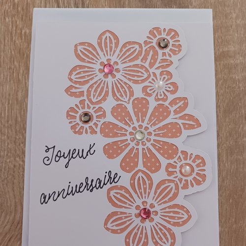 Carte anniversaire fleurs
