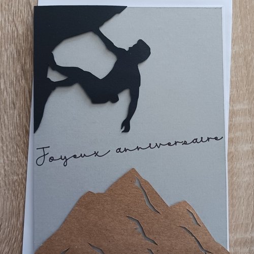 Carte anniversaire "alpiniste"