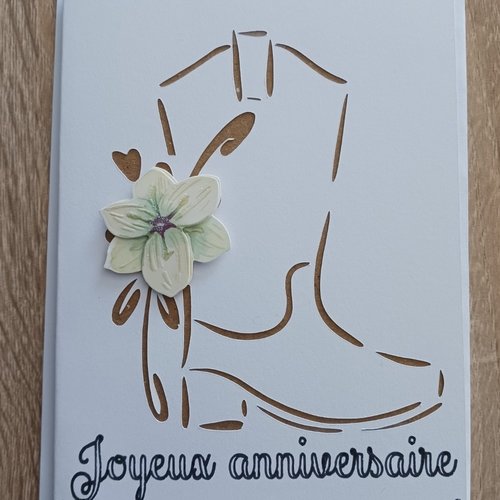 Carte anniversaire "contry"