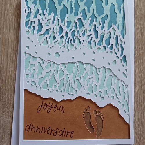 Carte anniversaire "bord de mer"