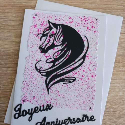 Carte anniversaire "cheval"