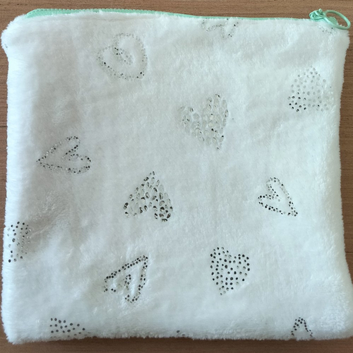 Trousse maquillage - minky - blanc
