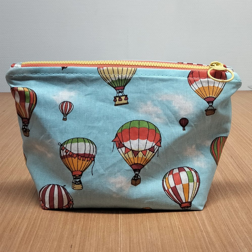 Trousse - coton enduit - montgolfières