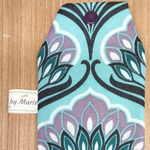 Étui brosse à dents - coton enduit - fleurs -