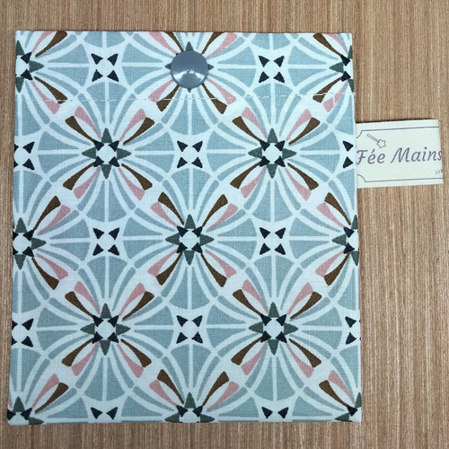 Pochette à savon - coton enduit - gris clair
