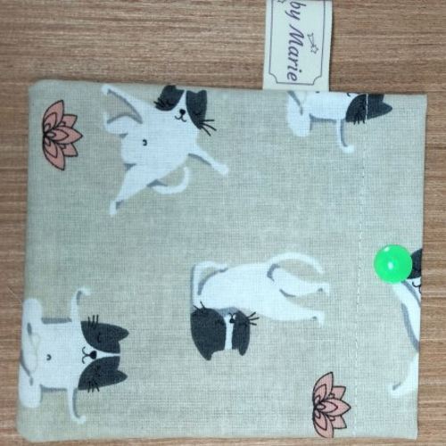 Pochette à savon - coton enduit - chats