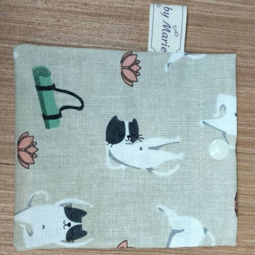 Pochette à savon - coton enduit - chats