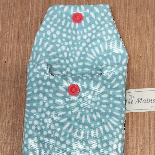 Étui brosse à dents - coton enduit - bleu