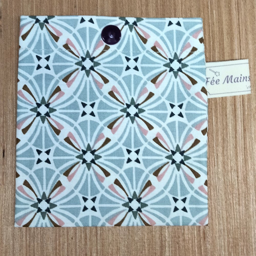 Pochette à savon - coton enduit - fleurs