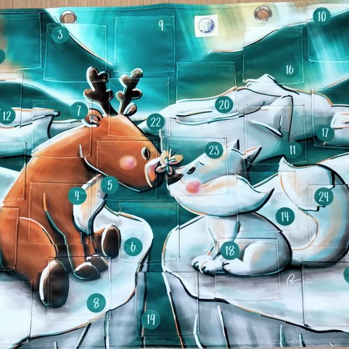 Calendrier de l'avent - réutilisable - velours