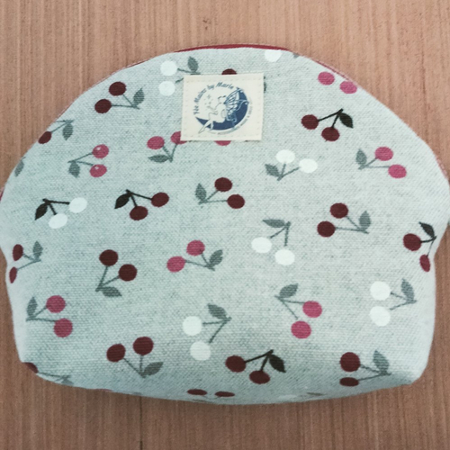 Trousse maquillage - grise - cerises