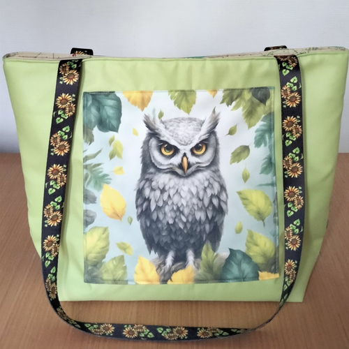 Sac cabas - simili cuir - vert