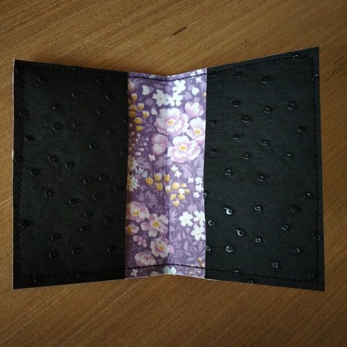 Porte carte - simili cuir - noir