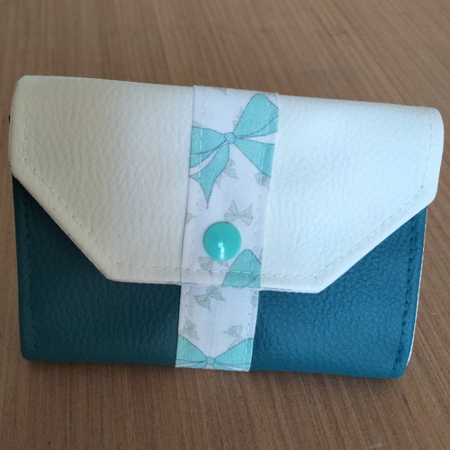 Porte monnaie - simili cuir - bicolore