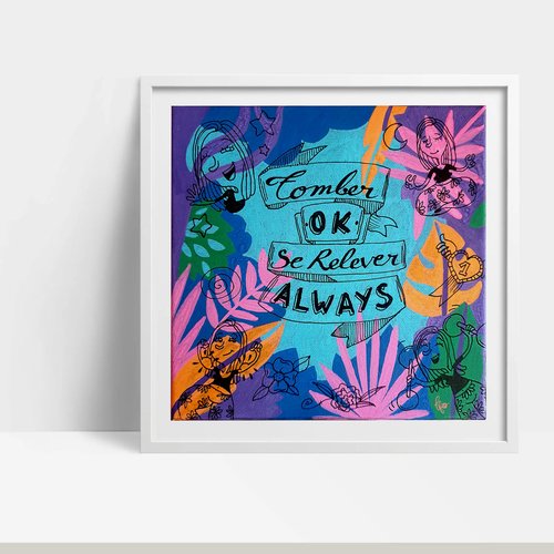 Tirage d'art - illustration "never give up"