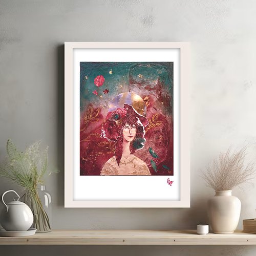 Tirage d'art - illustration "l'inspirée" format a5