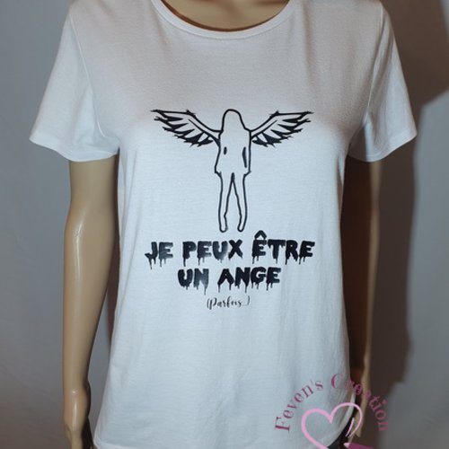 Tee-shirt femme "je peux être un ange (parfois) "