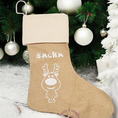 Chaussette de noël personnalisable avec prénom