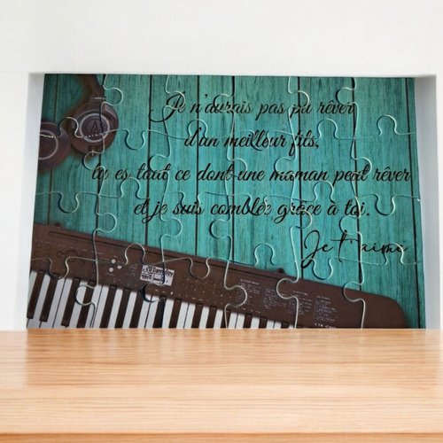 Puzzle personnalisé pour votre fils - 24 pièces avec pochon inclus