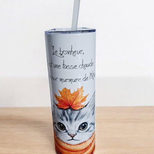 Gobelet isotherme 20 oz (590 ml) /tumbler - chat