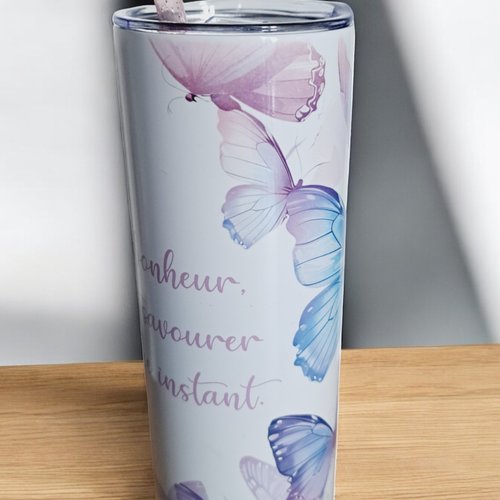Gobelet isotherme 20 oz (590 ml) /tumbler - papillons