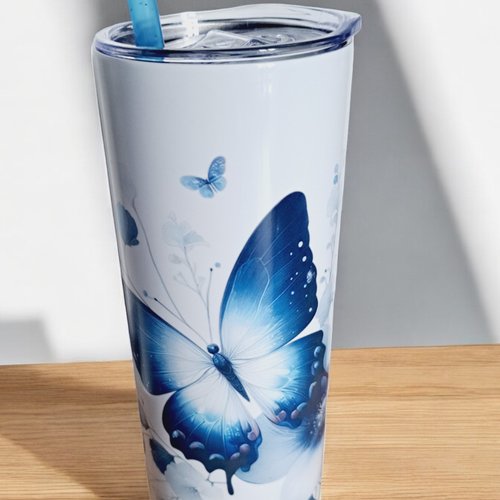 Gobelet isotherme 20 oz (590 ml) /tumbler - papillons