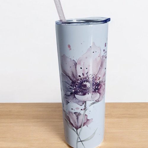 Gobelet isotherme 20 oz (590 ml) /tumbler - fleurs