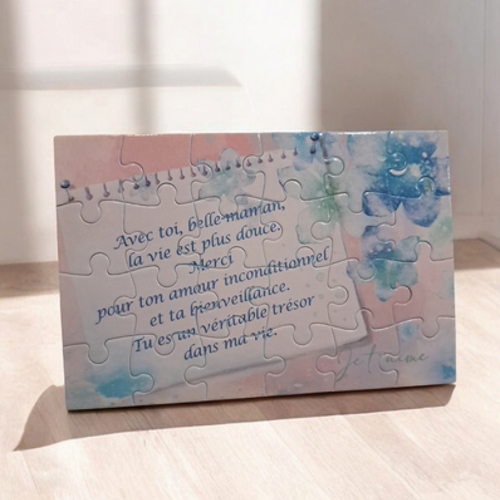 Puzzle "belle-maman" - 24 pièces avec pochon - belle-maman - surprise - anniversaire - fête des mères- noel - cadeau belle-maman