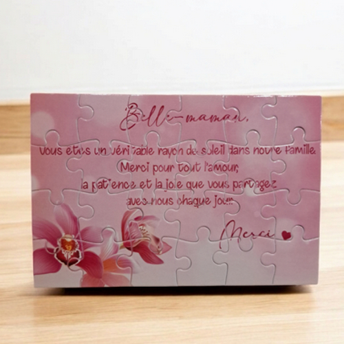 Puzzle "belle-maman" - 24 pièces avec pochon - belle-maman - surprise - anniversaire - fête des mères- noel - cadeau belle-maman