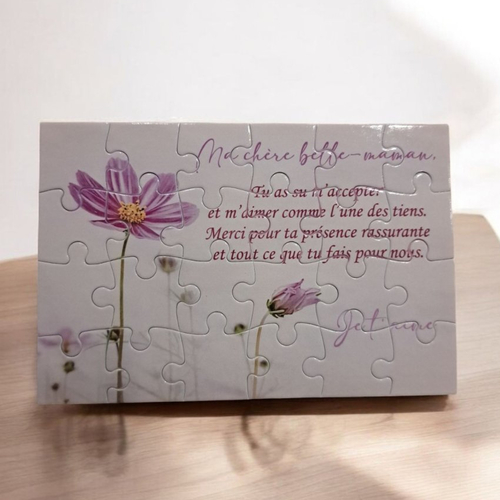 Puzzle "belle-maman" - 24 pièces avec pochon - belle-maman - surprise - anniversaire - fête des mères- noel - cadeau belle-maman