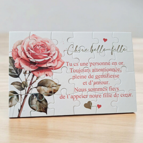 Puzzle personnalisé pour votre belle-fille - 24 pièces avec pochon inclus