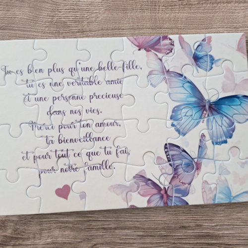 Puzzle personnalisé pour votre belle-fille - 24 pièces avec pochon inclus