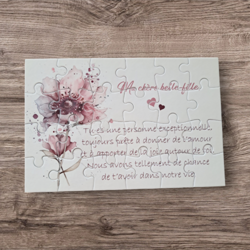 Puzzle personnalisé pour votre belle-fille - 24 pièces avec pochon inclus