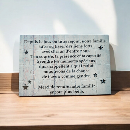 Puzzle "mon gendre" - 24 pièces avec pochon - gendre - surprise - anniversaire - cadeau gendre  - noel